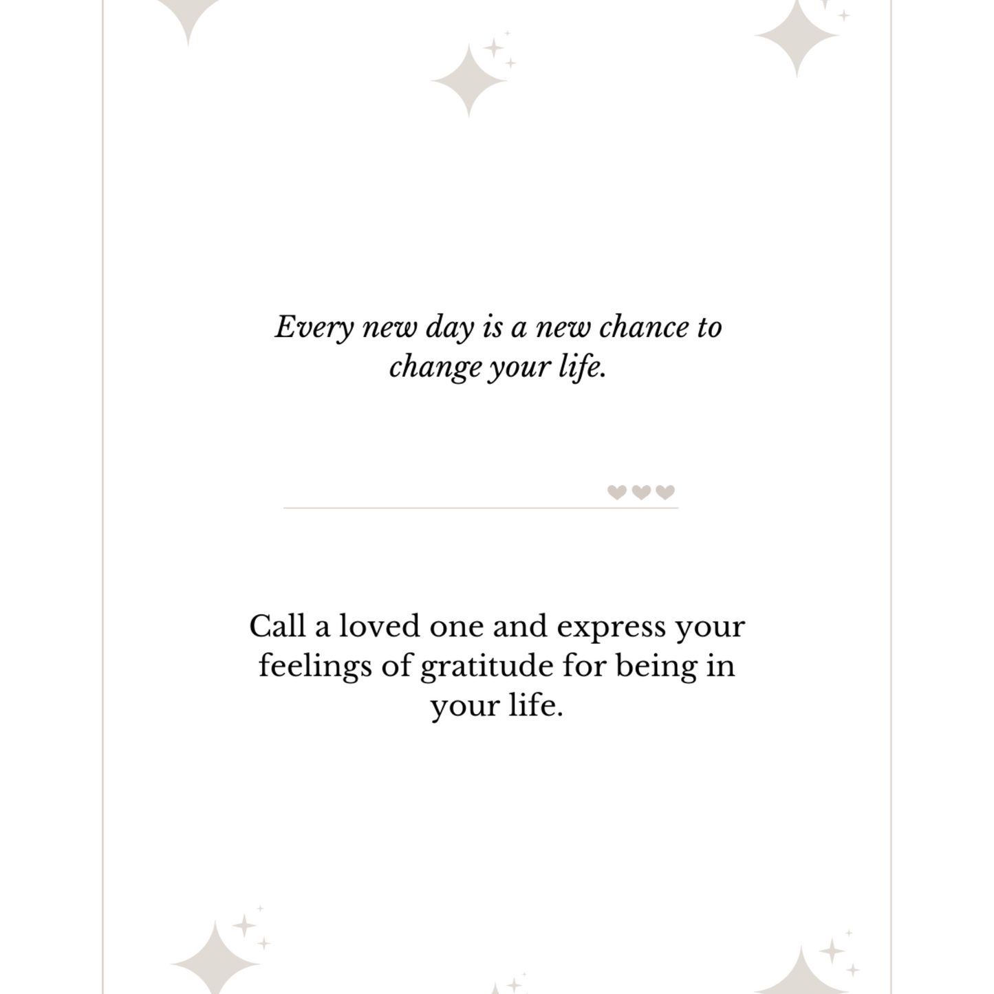 30 MINIMALIST CARDS, INSPIRATIONAL QUOTES + ACTIVITIES TO DO, ENGLISH VERSION